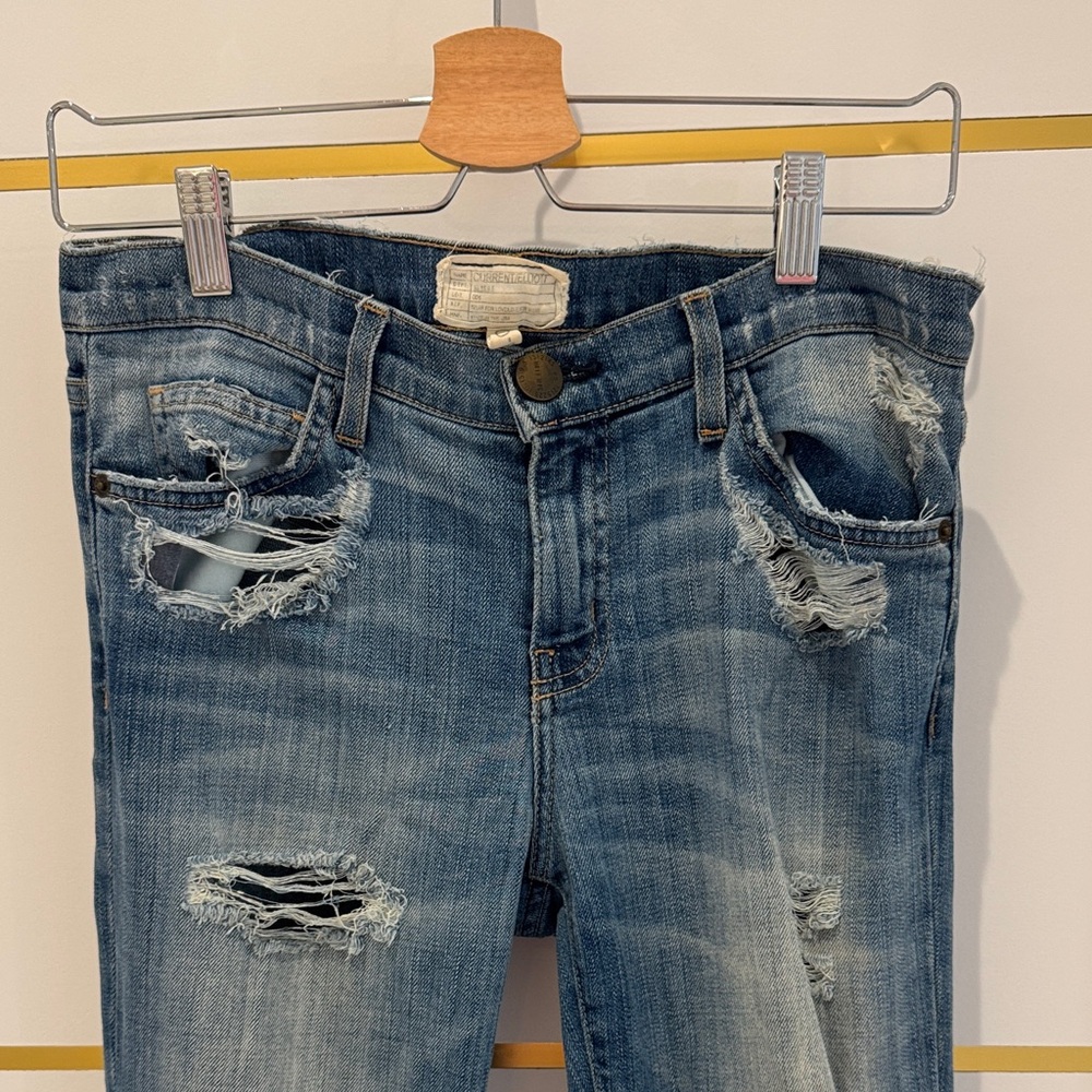Current/Elliott Jeans The Stiletto Shipwreck Destroy Skinny Jeans 28 - Picture 7 of 10